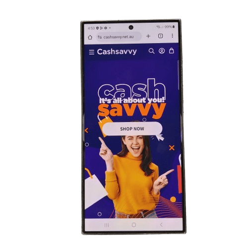 Samsung S24 Ultra 256GB Grey With Case (SM-S928B) Crack On Back Near Camera