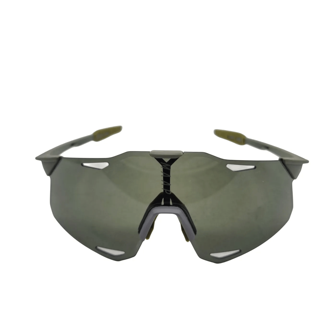 MAAP x 100% Hypercraft Sunglasses – Forest Green + Case + Bag + 2 Spare Lenses (WR 1354829)