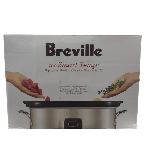Breville Slow Cooker BSC420, 6L Capacity, Silver, Like New, With Box & Manual