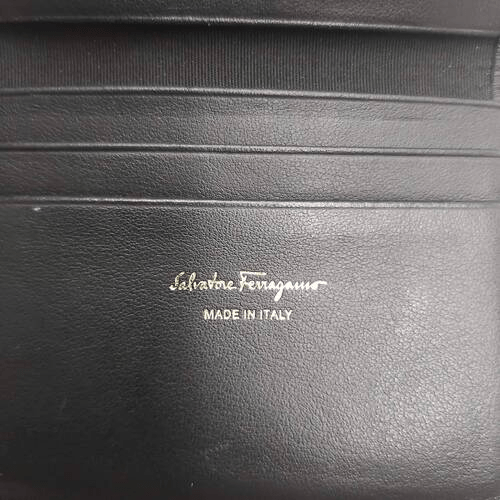 Salvatore Ferragamo Wallet Quilting Gancini Black Authenticity certified by Entrupy