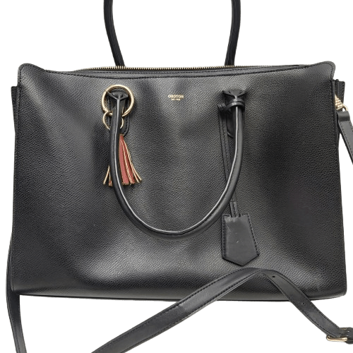Oroton Handbag Muse 15 Worker Tote with laptop sleeve Black