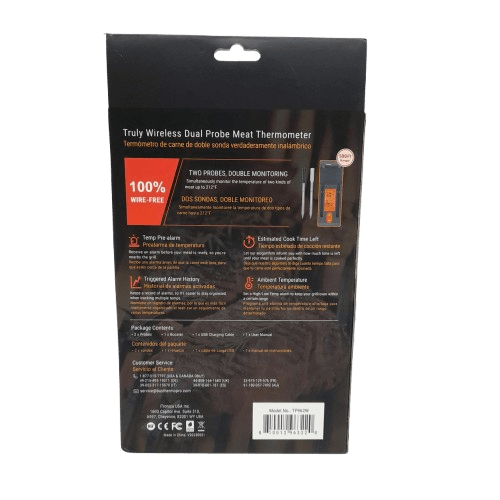 ThermoPro TempSpike TP962W Dual Probe Wireless Meat Thermometer Like New