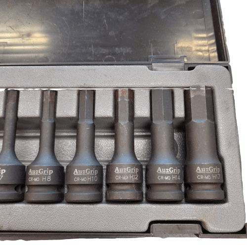 Auzgrip  A84601 8 Piece Metric 1/2″ Square Drive In-Hex Bit Socket Set