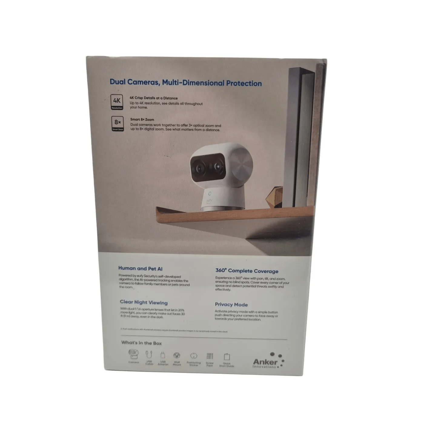 Eufy Indoor Security Camera S350 *Sealed In Box* (WR 1350426)