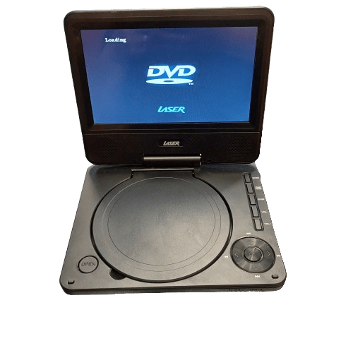 Laser Portable DVD Player DVD-PT-7D, Black, Good Condition, With Remote, AC Adaptor, 12V Adaptor, AV Cable, Earphones