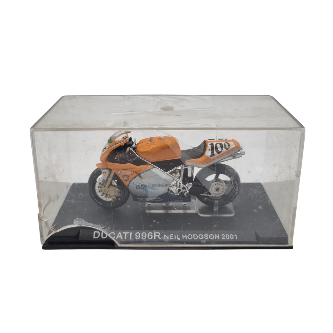 Ducati 996R Neil Hodgson 20011:24 Model Bike *Crack In Plastic Case*