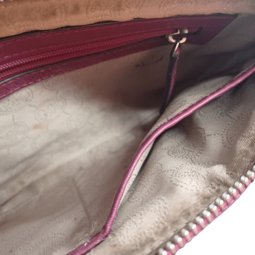 Michael Kors Selma Zip Clutch Quilted Pink