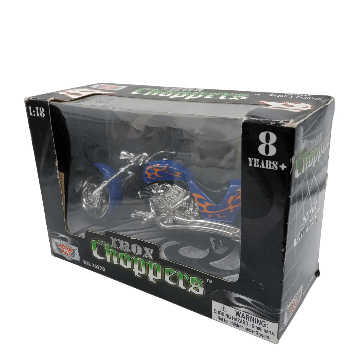 Motor Max Model Motorbikes 76278 – Blue/Orange In Box (WR 1342965)