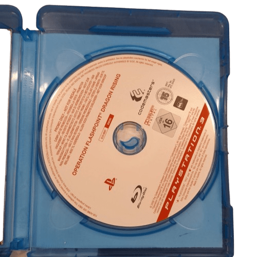 Playstation 3 Operation Flashpoint: Dragon Rising, Excellent Condition With Bluray Case And Manual, Crack In Centre Spindle