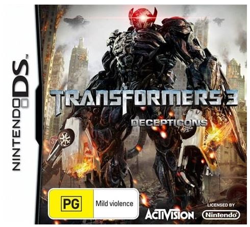 Nintendo DS Transformers Dark Of The Moon Decepticons, Good Condition, With Case + Manual