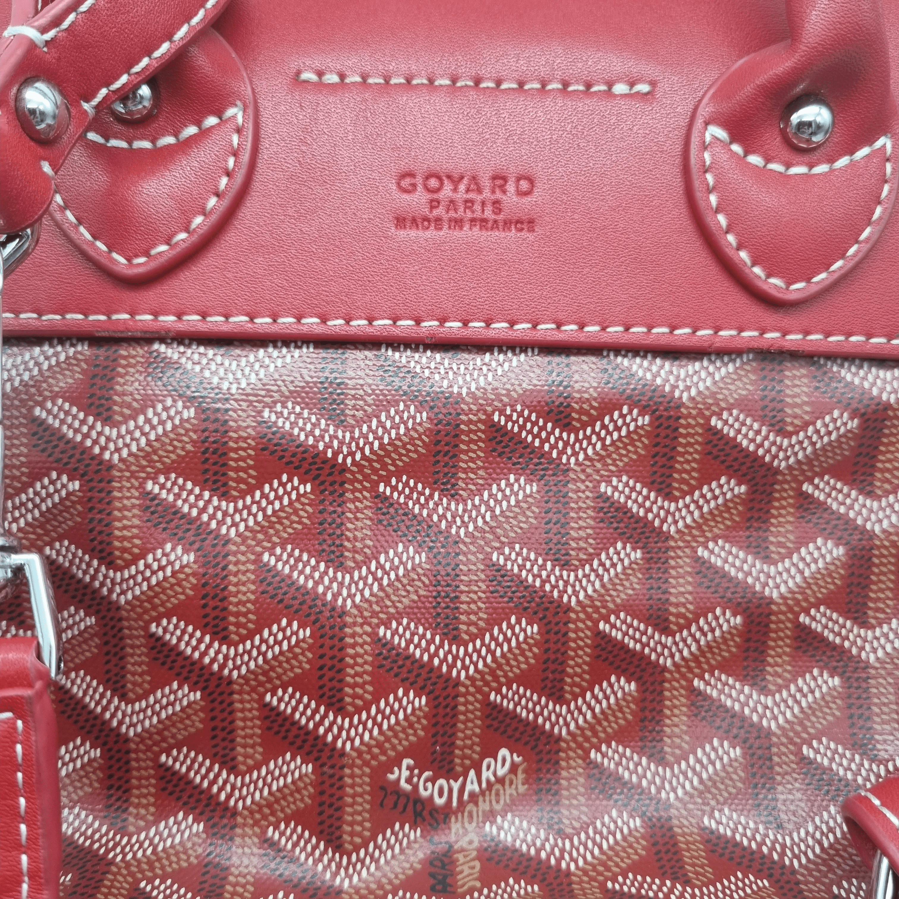 Goyard Goyardine Calfskin Mini Alpin Backpack Red + Dust Bag