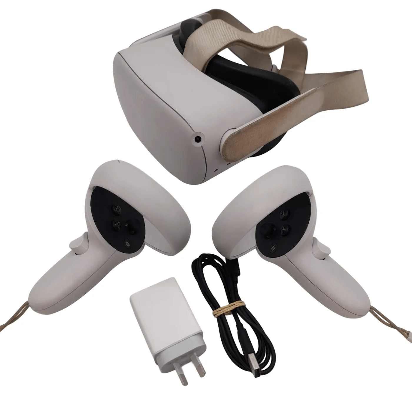 Oculus VR Headset Meta Quest 2 with Controllers + Adapter (WL 1357160)