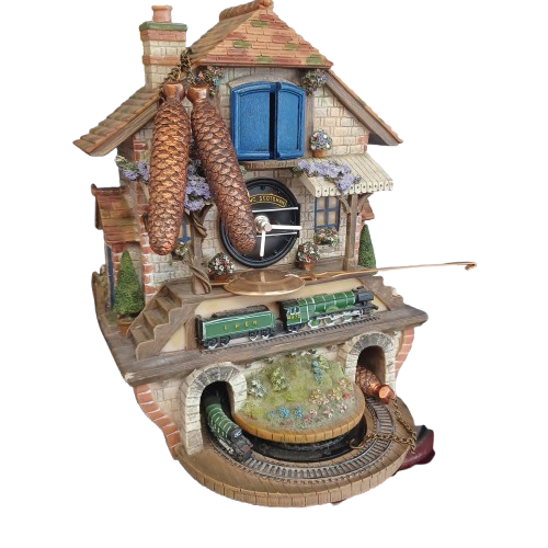 Bradford Editions 2007 – “Memories Of Steam” Flying Scotsman Cuckoo Clock (WR)