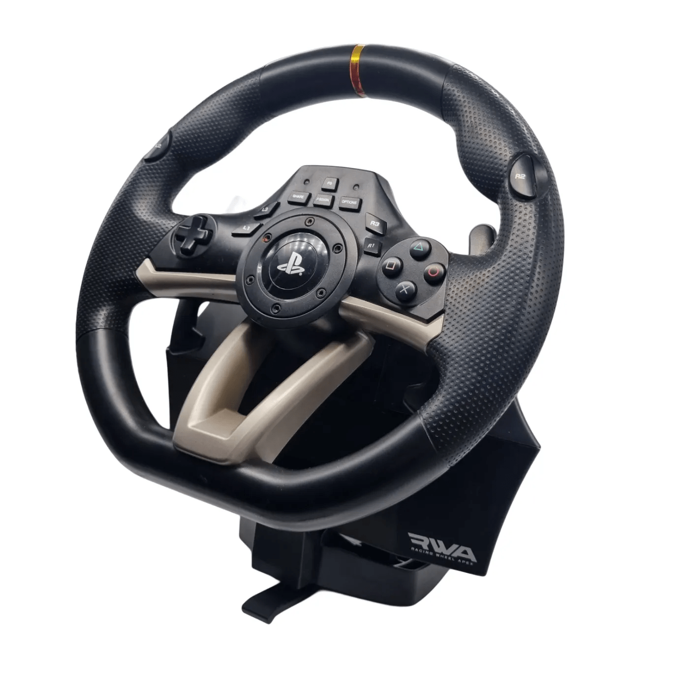 Hori Steering Wheel PS4-052 Hori Tag Metals Steering Wheel + Pedals Some Marks/Scratches – (WR 1351222)