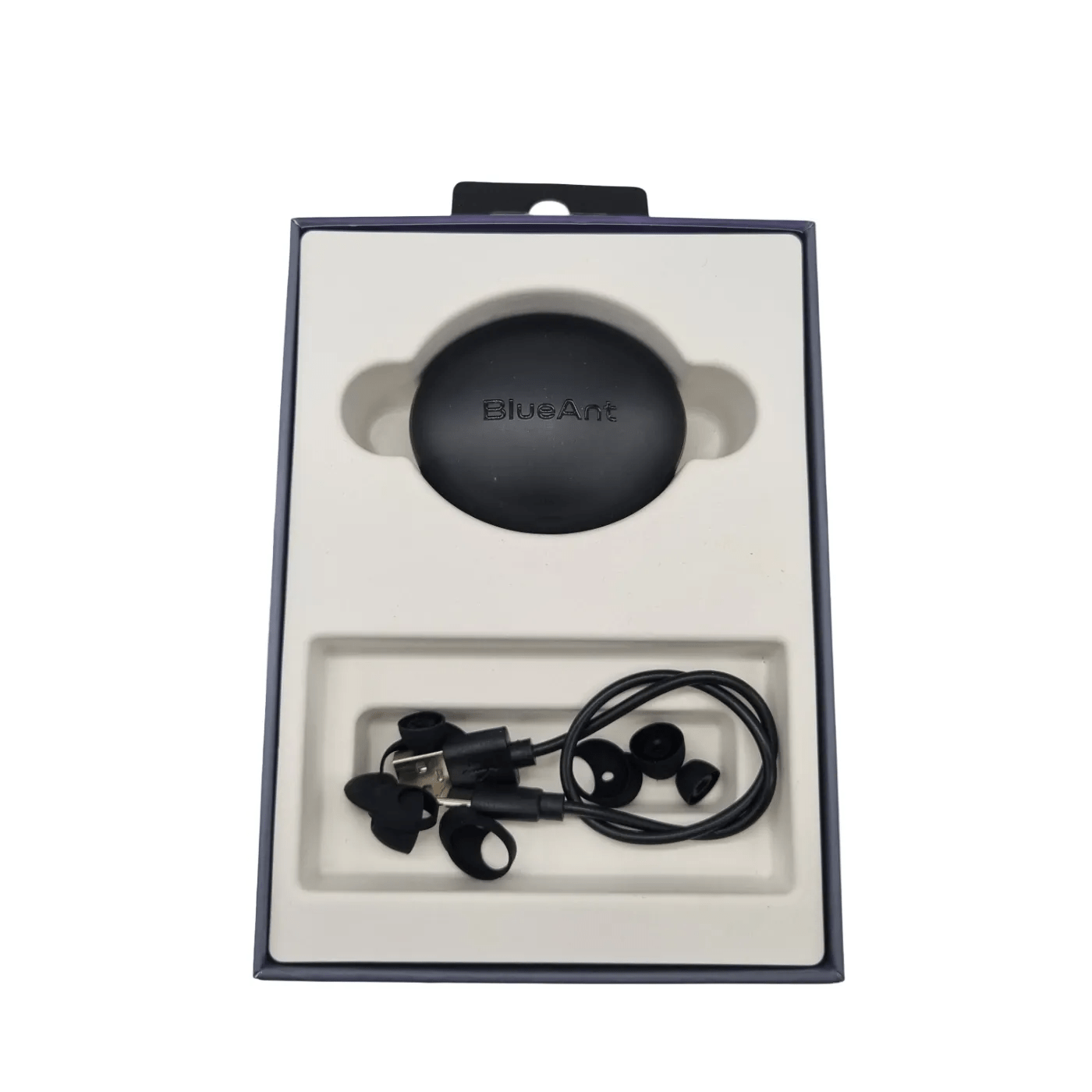BlueAnt Pump Air Epic ANC In-Ear Headphones (Black) Used In Box + Charger + Spare Buds (WR 1350456)