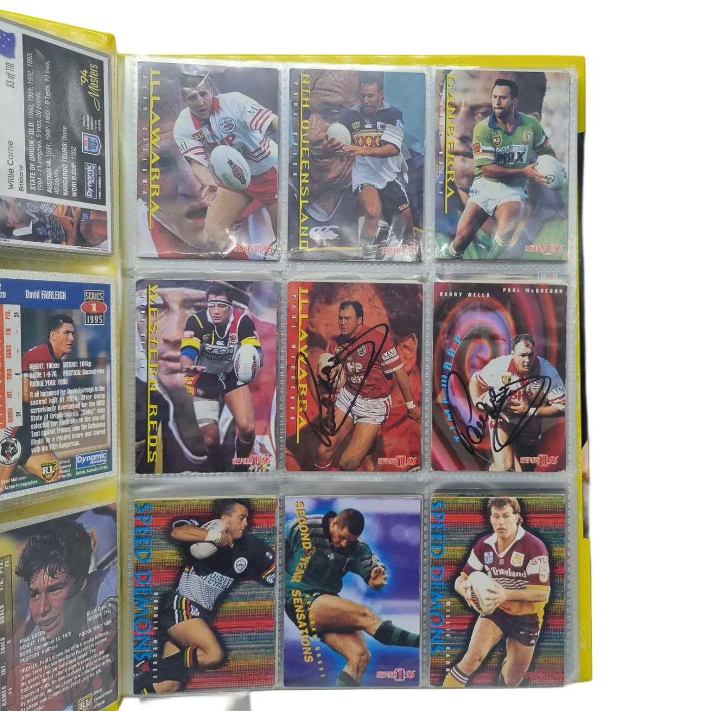 No Brand Card Album – Assorted NRL Cards in Yellow Select AFL Album (WR 1345172)