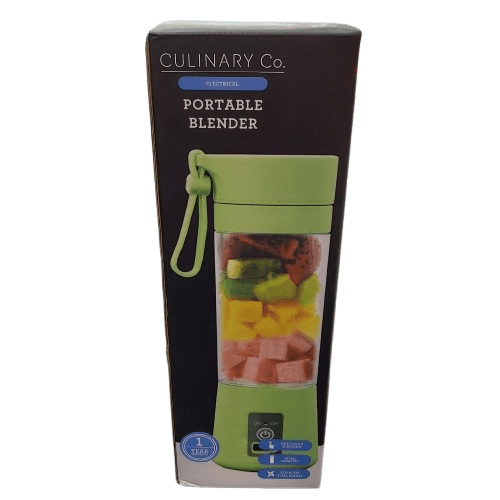 Culinary Co Portable USB Rechargeable Blender, Green, Like New In Box, 330ml Capacity, With Box, Manual, USB Cable (CP 1351298)