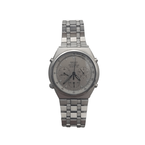 Men’s Seiko Ghost Gray Watch – Sports 100 Quartz Chronograph