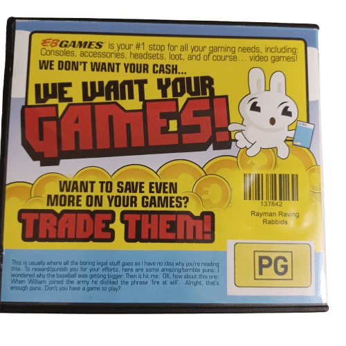 Nintendo DS Rayman Raving Rabbids, Good Condition, With EB Games Case No Manual