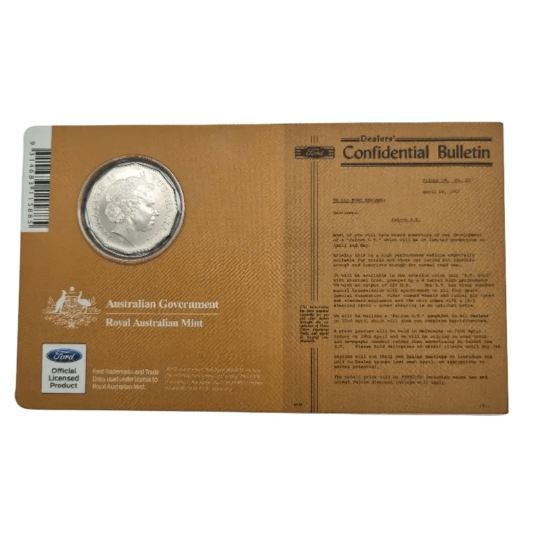 2017 50c 1967 XR Falcon GT Coin Uncirculated Royal Australian Mint