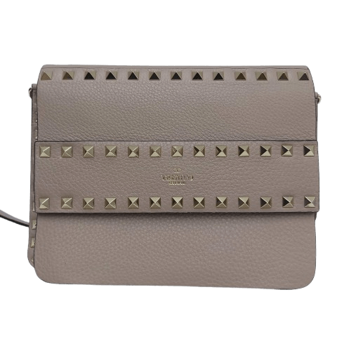 Valentino Garavani Rockstud Leather Crossbody Bag – Beige | Small Size