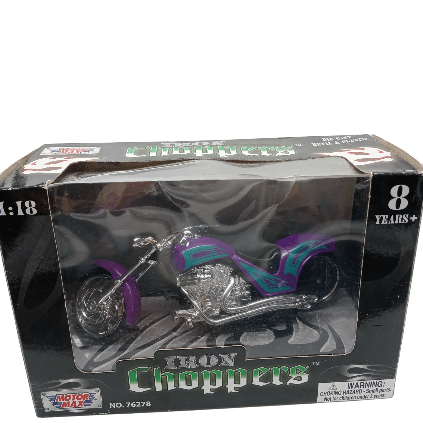 Motor Max 1:18 Scale Model Motorbike 76278 – Purple/Blue In Box (WR 1342966)