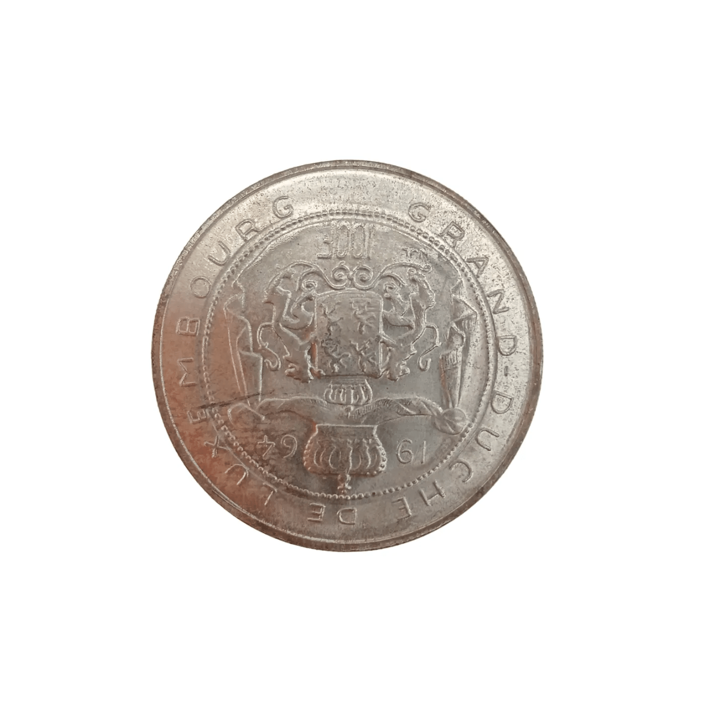 Grand Duchy Of Luxembourg 100 Francs 1964 18 Gr Silver 835