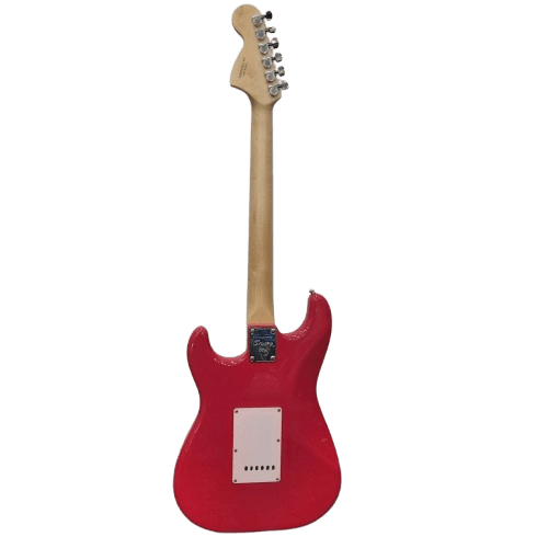 **LOCAL PICK UP ONLY** Fender Electric Guitar Squire Strat Affinity Red/White With Hard Case + Strap, 2 Strings Missing **LOCAL PICK UP ONLY** (NA)