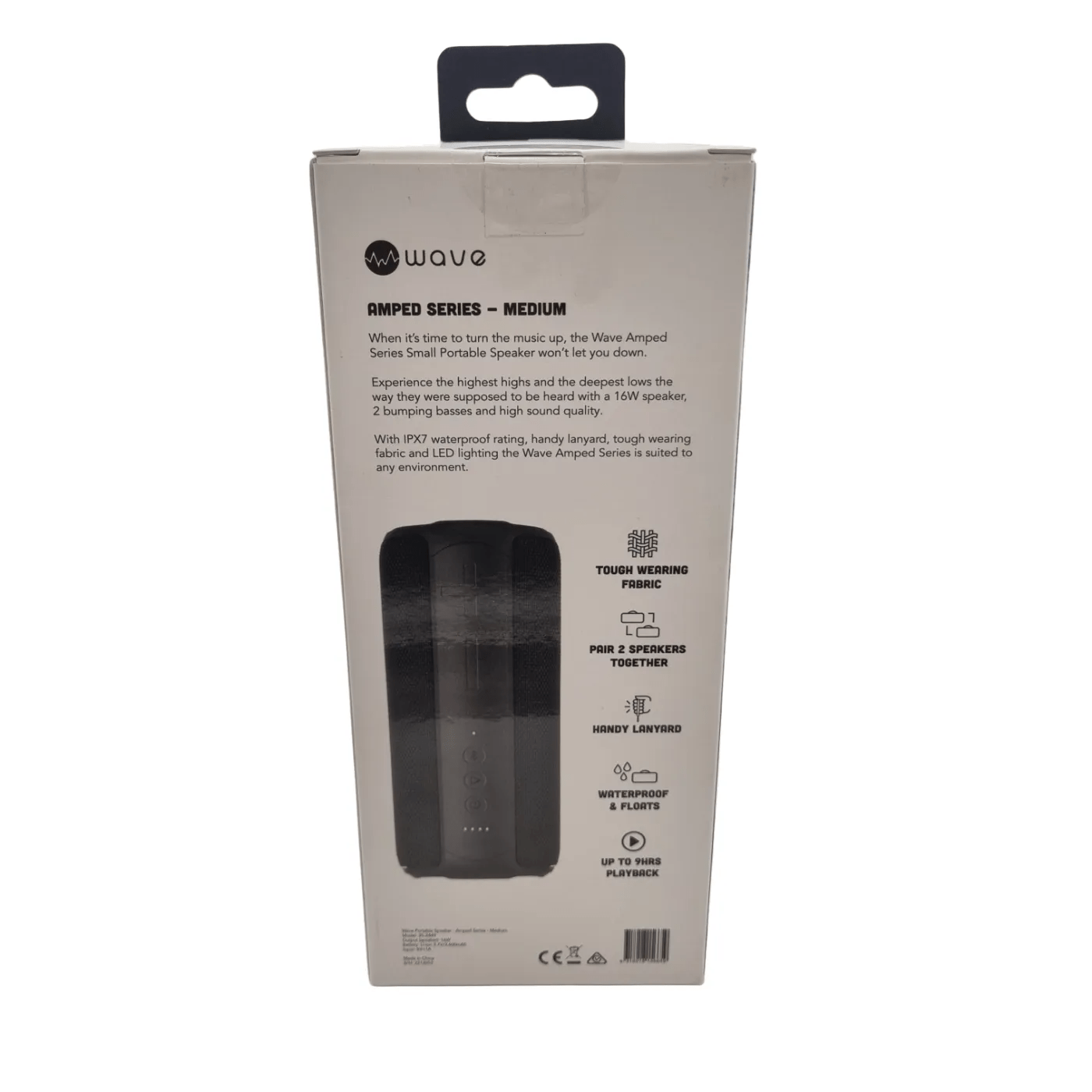 Wave Bluetooth Speaker – Amped Series – Medium  – Sealed Box