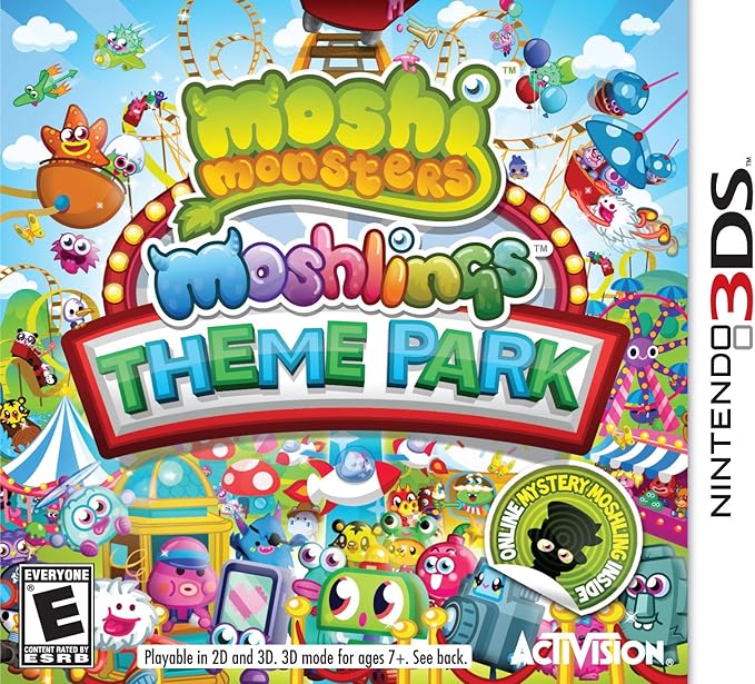 Moshi Monsters Moshlings Theme Park Nintendo 3DS Game In Case With Manual