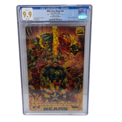 CGC Universal Killer Kare Bears #nn Best Comics 2024 Bear War Gold Foil Edition Graded Comic 9.9 (MR)