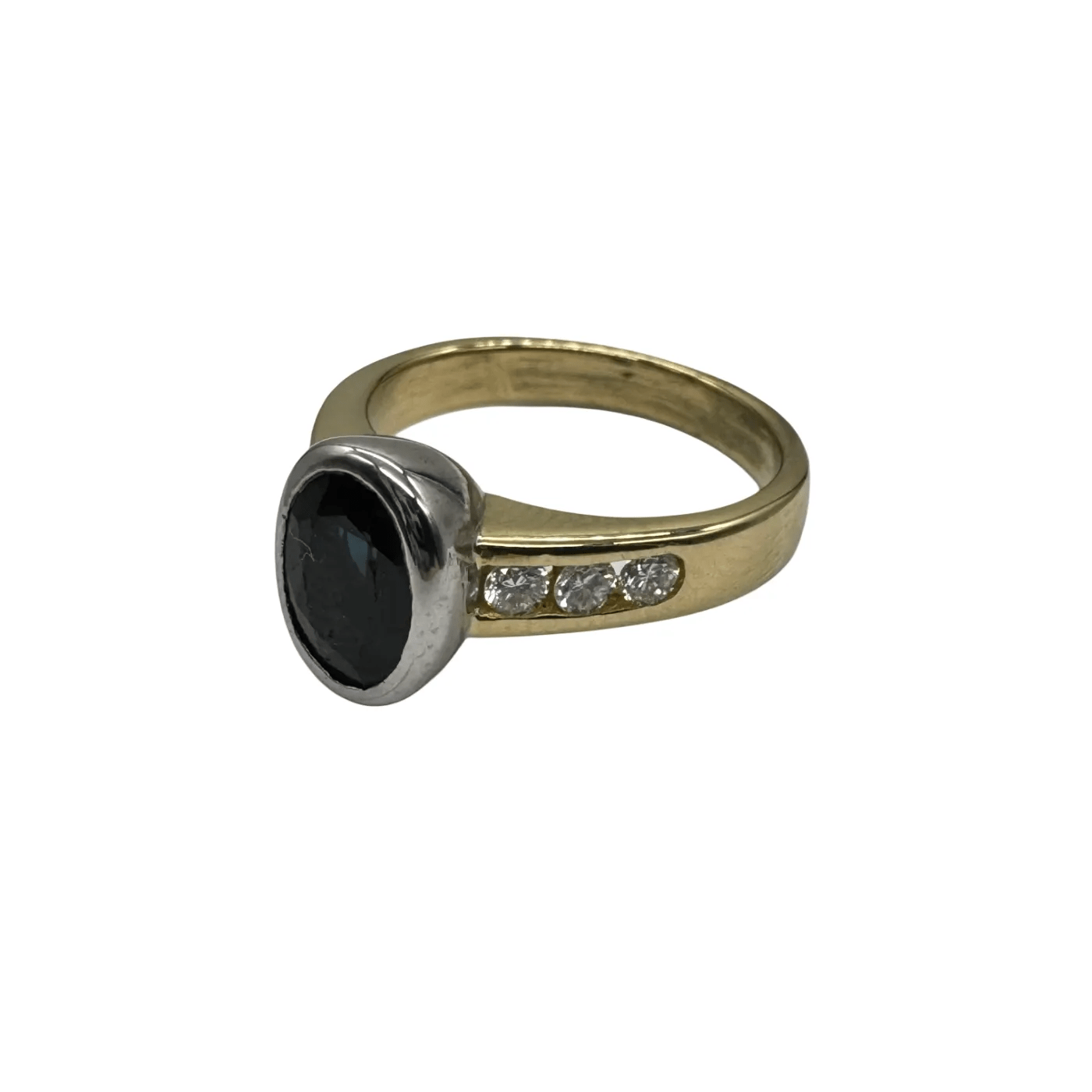 Ladies 18ct Yellow Gold Sapphire & Diamond Ring 1.95ct TSW With Valuation N 6 3/4 With Valuation (WR 1308219)
