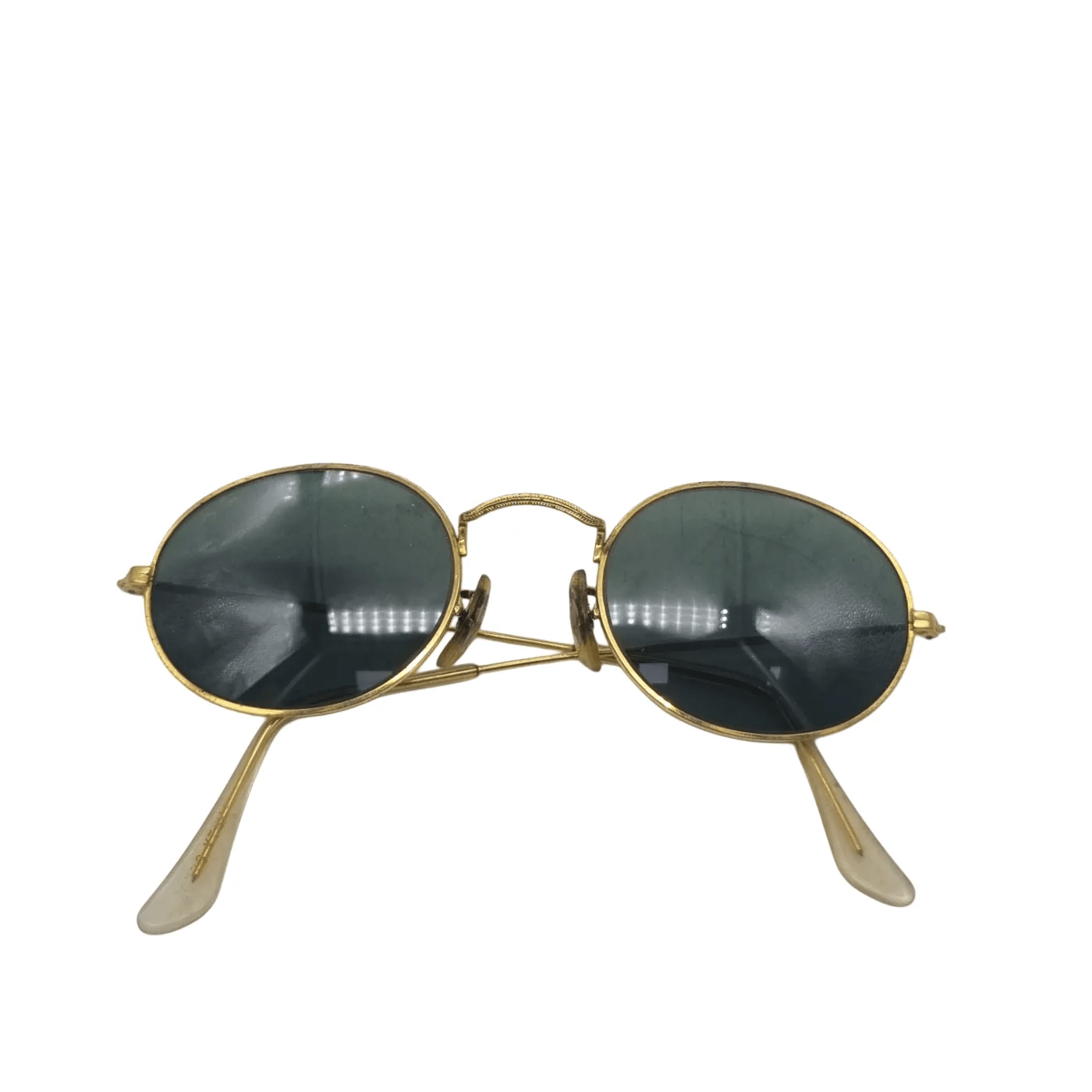 B&L Ray-Ban USA Gold Oval Sunglasses – Vintage Gold Frame in Case Made in USA – Includes Original Case (WR 1343789)