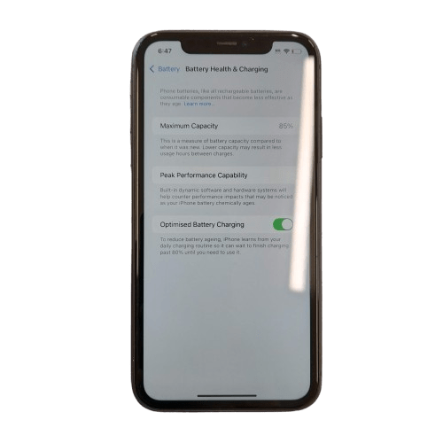 iPhone 11 Black 64GB A2221 – 85% Battery Health (GE)