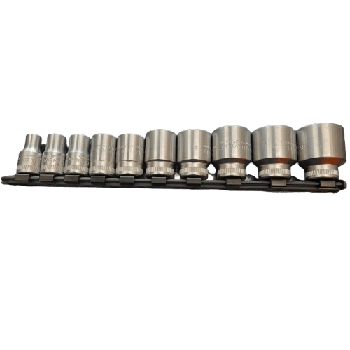 Stahlwille 811784 (SW12918/10-50 – 96053010) 10 pce 1/2″ Set of Sockets with Clip Bar, Excellent Condition, Tools Only (MR)
