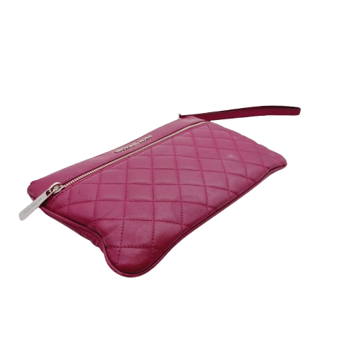 Michael Kors Selma Zip Clutch Quilted Pink