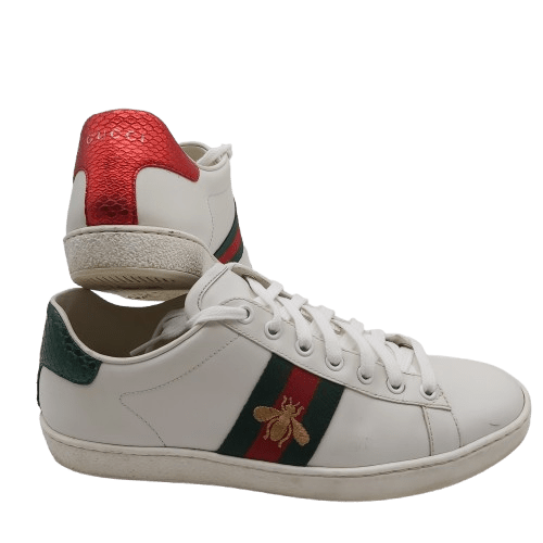 Womens Gucci Ace Sneakers With Bee Size 39 With Box And Paperwork