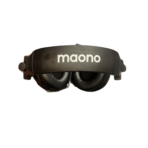 Maono Over Ear Headphones, Excellent Condition, Black, With 3.5mm-6.35mm Adaptor (WR)