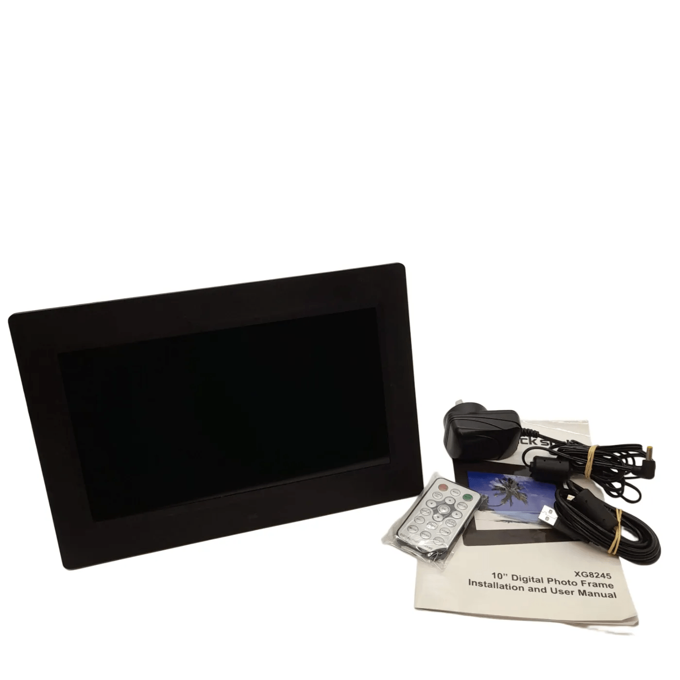Dick Smith Digital Photo Frame XG8245 Black + Adapter + Remote + USB  (WL 1354465)