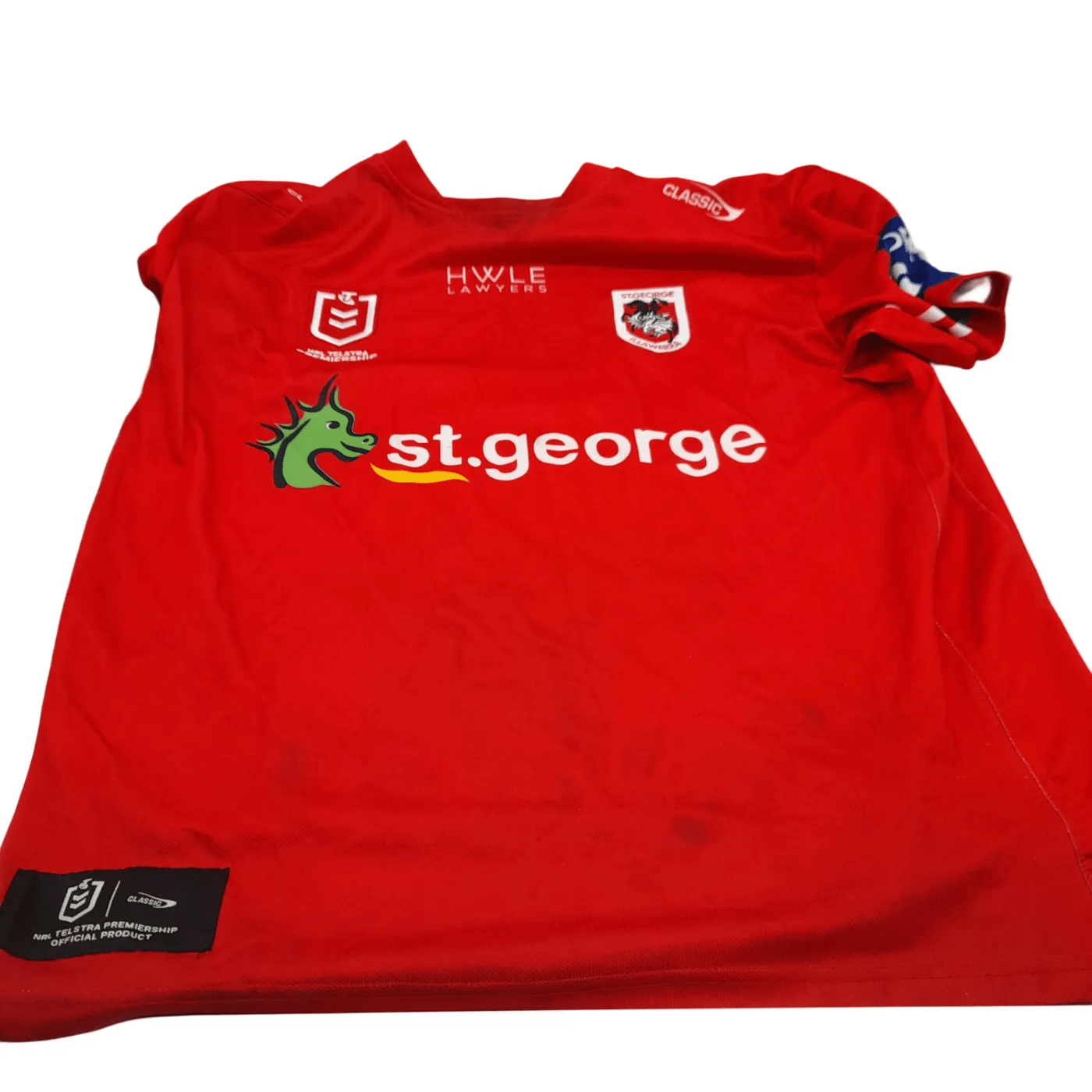 NRL Athentics St George Illawarra Dragons Jersey 1982-2022 Size: 2XL (WR 1350570)
