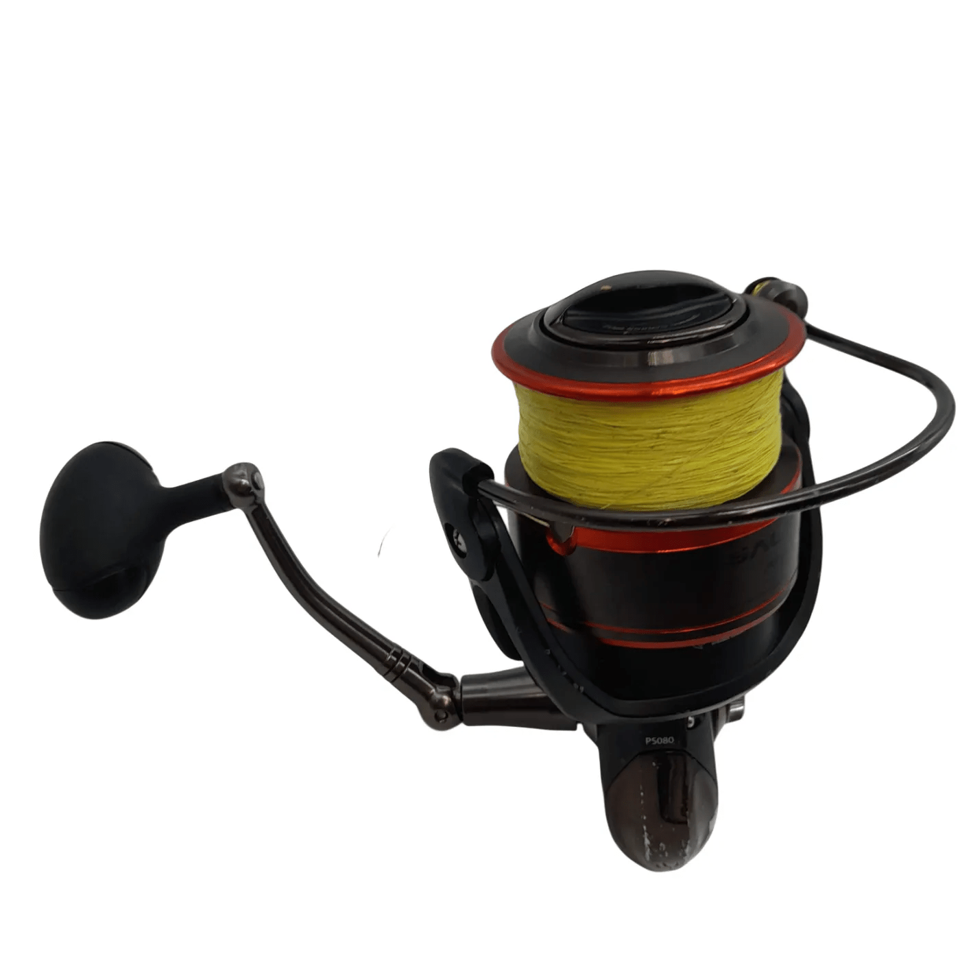 Pflueger Reel – Fishing Salt 080SW Red/Silver/Black with Yellow Line (WR)