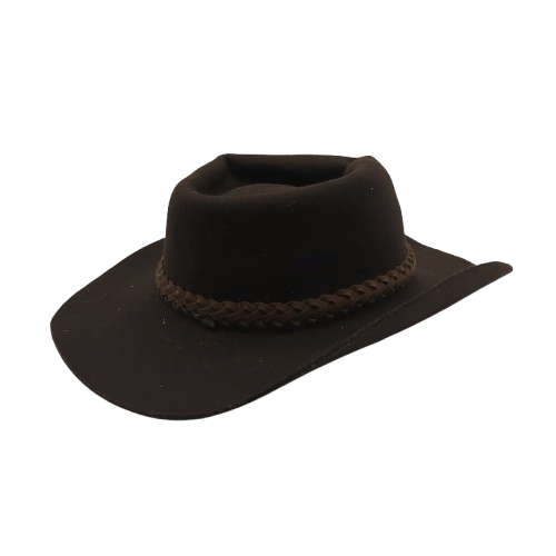 Countrystyle Hat – Dark Brown with Feathers