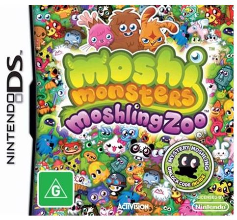 Nintendo DS Moshi Monsters Moshling Zoo, ESRB/USA Cartridge, Good Condition, CARTRIDGE ONLY NO CASE OR MANUAL