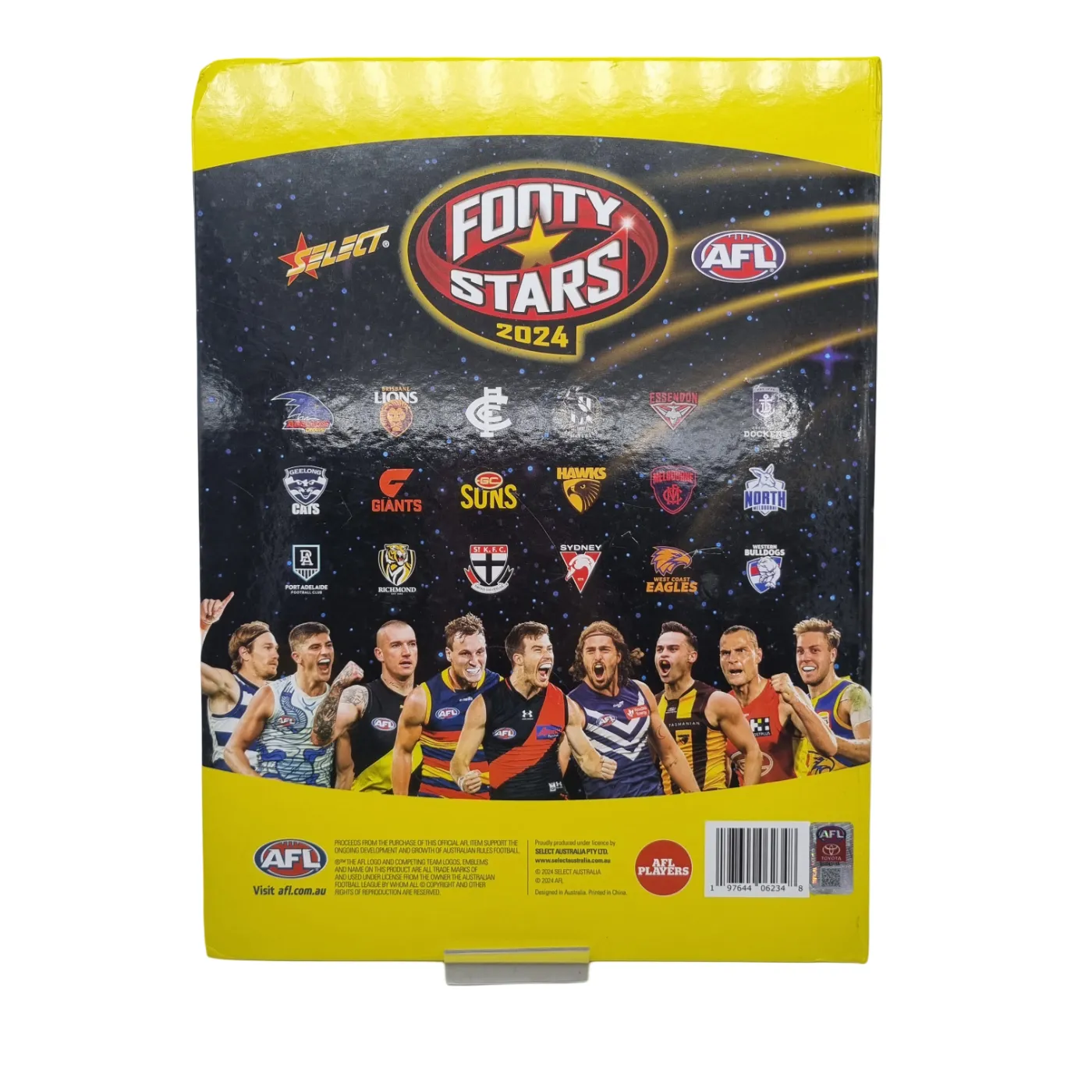 Brand Card Album – Yellow Select AFL Album with Assorted Cards (AFL, NRL, Pokémon, Cricket, Baseball) (WR 1345171)