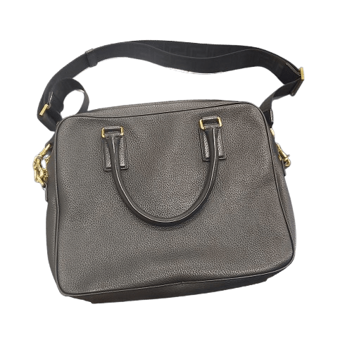 Versace Medusa Black Leather Laptop Bag With Authentication Card And Dust Bag