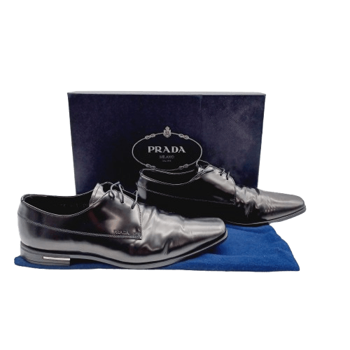 PRADA Men Shoes Patent Leather Size 6 1/2 With Box