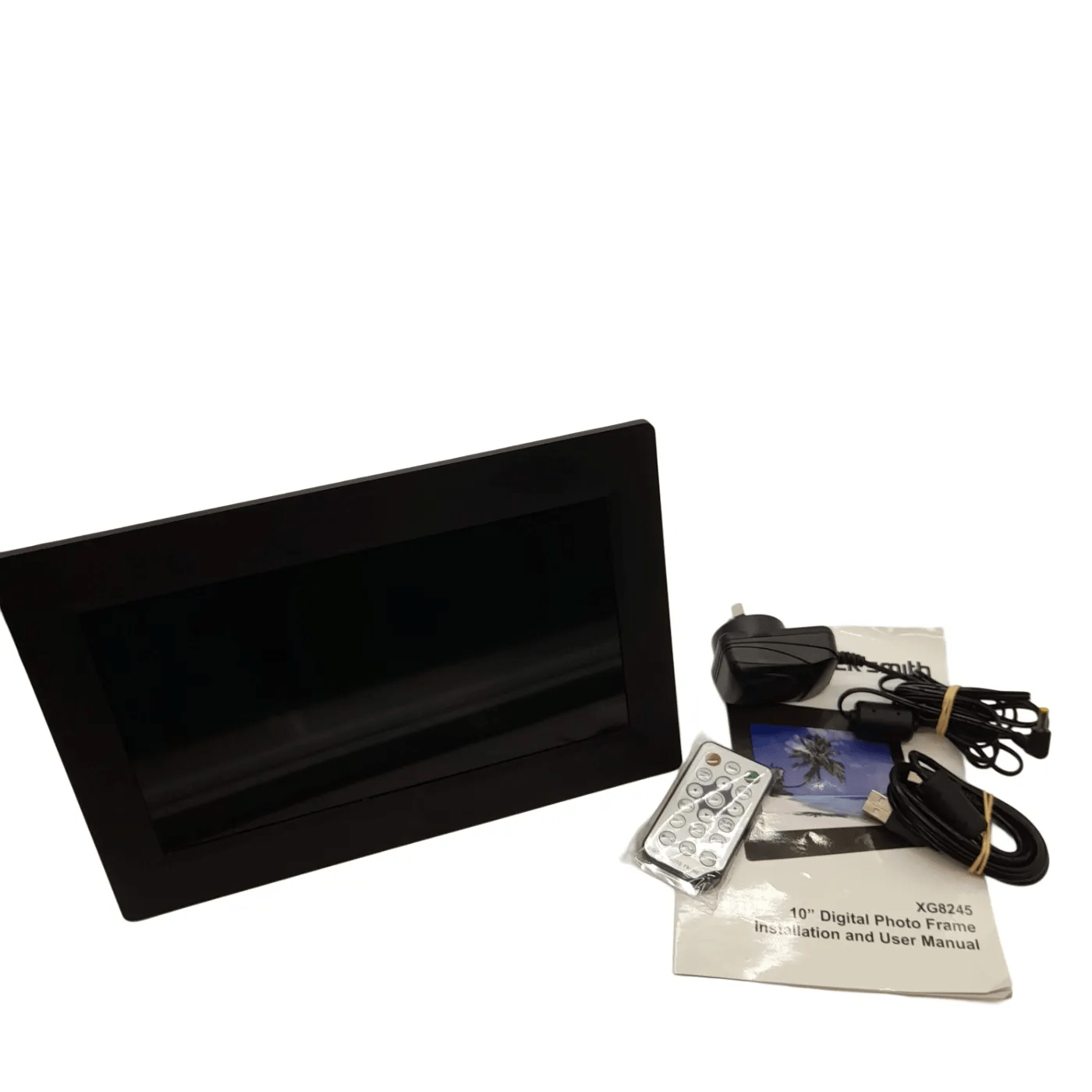 Dick Smith Digital Photo Frame XG8245 Black + Adapter + Remote + USB  (WL 1354465)
