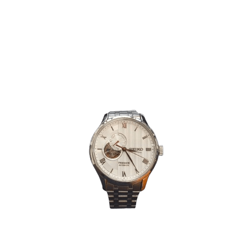 Mens Silver Seiko Watch Presage – Stainless Steel Band