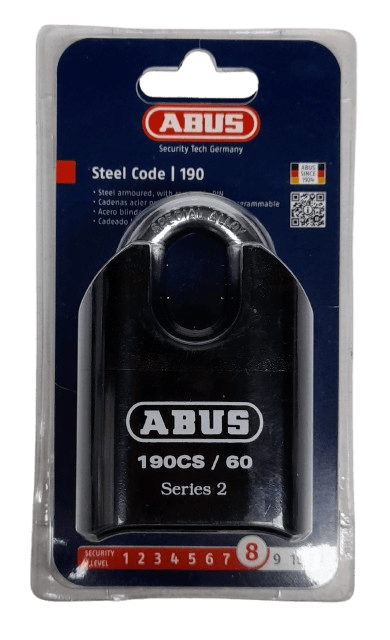 ABUS 190CS/60 Series 2 Combination Weatherproof Steel Heavy Duty Padlock Like New
