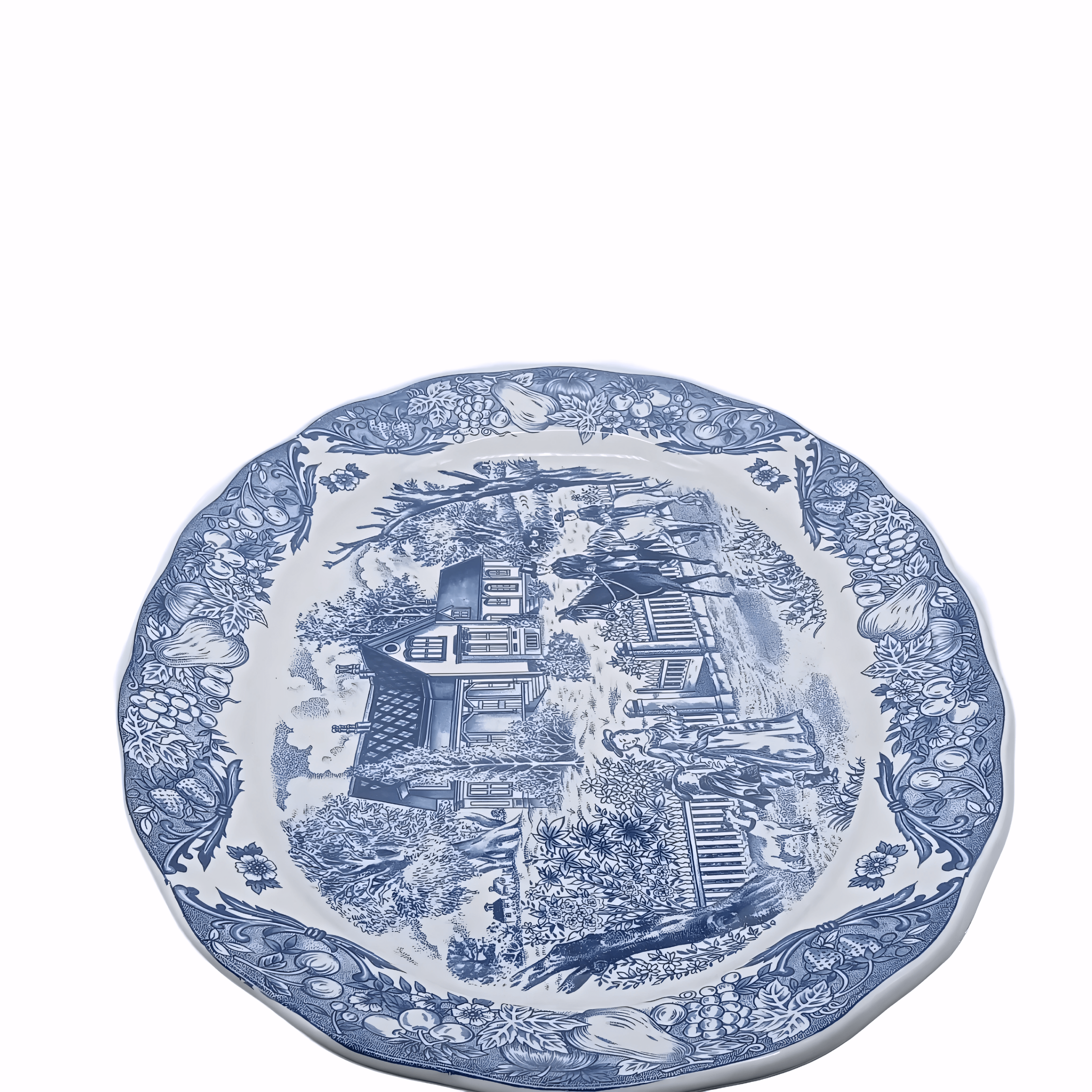 China Blue Decorative Plate – Classic Porcelain Design (WR 1346884)